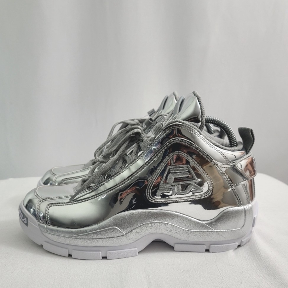 Fila Mens Size 10 Grant Hill 2 Mettalic Silver sneakers. - Picture 4 of 12